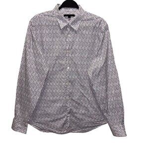 John Varvatos U.S.A. Mens White Floral Long Sleeve Button-Down Size Shirt M